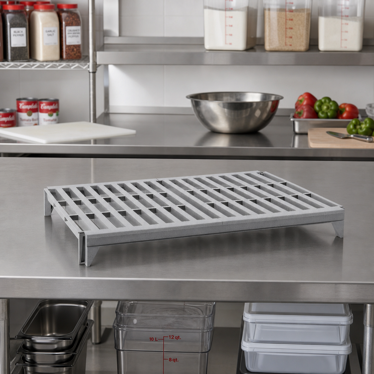 Product image #3 for Cambro Camshelving Premium Vented Shelf Kit, 18-Inch x 42-Inch, Speckled Gray