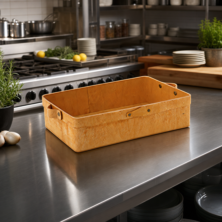 Product image #2 for American Metalcraft Rectangular Poplar Wood Serving Box