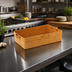 Thumbnail image #2 for American Metalcraft Rectangular Poplar Wood Serving Box