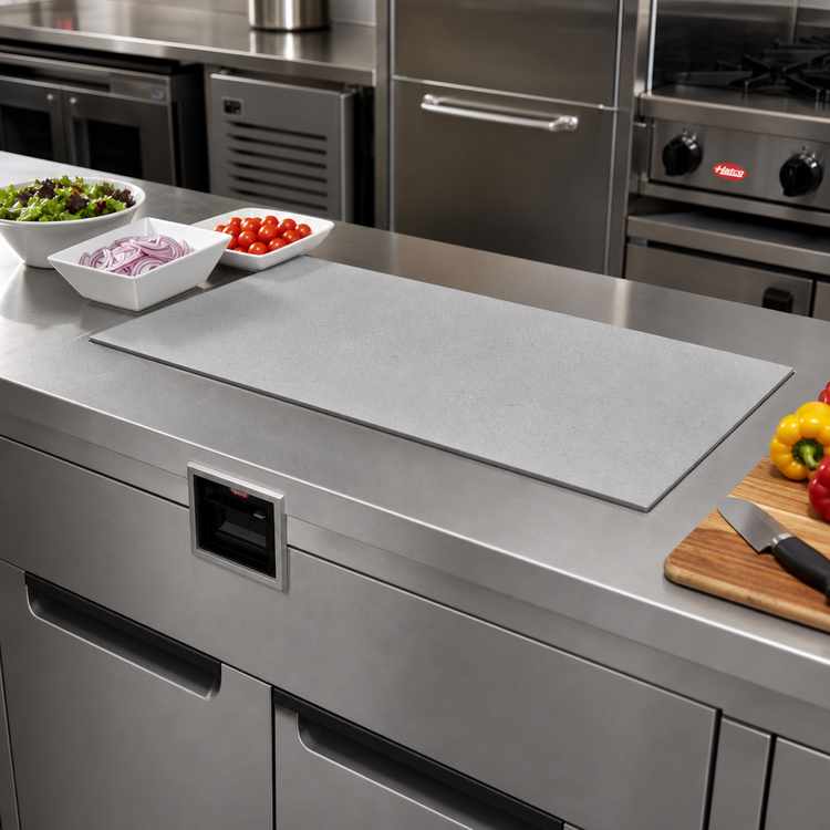 Product image #2 for Hatco 48-Inch x 15.5-Inch Simulated Stone Built-In Flush Top Remote Refrigerated Cold Shelf