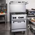 Thumbnail image #3 for Vulcan Endurance 24-Inch 4-Burner Gas Restaurant Range with Standard Oven and Backriser Hi-Shelf