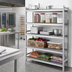 Thumbnail image #2 for Fermostock 4-Tier Stationary Starter Shelving Unit with Removable Polymer Inserts, 35 W x 22 D x 66 H, Gray