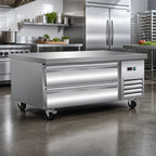 Thumbnail image #2 for Serv-Ware CB48-HC 50-Inch Two-Drawer Refrigerated Chef Base, Stainless Steel, 33°F–41°F, Side-Mounted Self-Contained Refrigeration