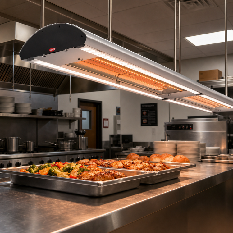 Product image #2 for Hatco Glo-Ray Curved Lighted Infrared Strip Heater with Dual LED Lights, 24-Inch, 506 Watt