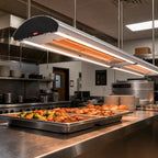 Thumbnail image #2 for Hatco Glo-Ray® GR5AHL-24 Curved Lighted Infrared Strip Heater with Dual LED Lights, 24-Inch, 506 Watt