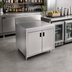 Thumbnail image #2 for 30-Inch Wide Stainless Steel Underbar Drainboard Cabinet with Removable Hinged Doors and 7-Inch Backsplash