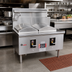 Thumbnail image #2 for Town Equipment CF-2 Gas Cheung Fun Noodle Range, 2-Section, Stainless Steel Deck, Open Base