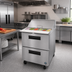 Thumbnail image #2 for Hoshizaki Steelheart 27-Inch One-Section Sandwich Top Refrigerator with 2 Drawers and 8-Pan Top