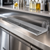 Thumbnail image #2 for Glastender 18-Inch Stainless Steel Right-Drain Underbar Drink Rail