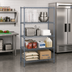 Thumbnail image #2 for Quantum Gray Epoxy Wire Shelving Starter Kit, 54 x 18 x 63 Inches, 4 Shelves