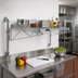 Thumbnail image #2 for Quantum Cantilever Single Shelf Post Wall-Mount Wire Shelving Unit, 48 x 18 Inches, Gray Epoxy Antimicrobial Finish