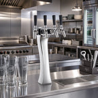 Thumbnail image #2 for Perlick Corporation 4043-4B Panther 4-Faucet Glycol-Cooled Countertop Draft Beer Tower, Polished Chrome