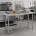 Thumbnail image #2 for Steel Works Stainless 72-Inch x 24-Inch Open Base Stainless Steel Work Table