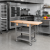 Thumbnail image #3 for John Boos Cucina Elegante CUCE50 50-Inch Mobile Maple Butcher Block Cart with Drawer and Drop Leaves