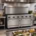 Thumbnail image #2 for Wolf Challenger XL 72-Inch Commercial Gas Range with 12 Open Burners and 2 Standard Ovens