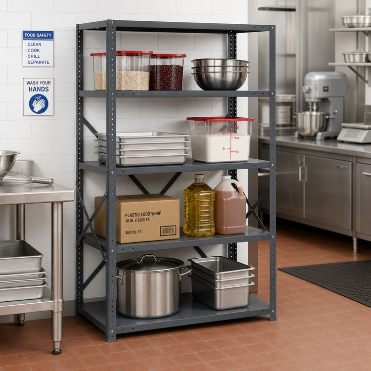 Product image #2 for IRONMAN 4-Shelf Open Steel Shelving Unit, 12 x 36 x 39 Inches