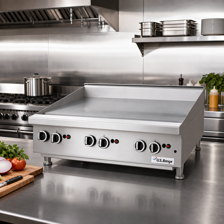 Product image #2 for Garland U.S. Range UTGG24-GT24M 24-Inch Heavy-Duty Countertop Gas Griddle with Thermostatic Controls, 56,000 BTU