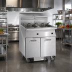 Thumbnail image #2 for Imperial (Middleby) IFSSP575E 5-Tank Electric Floor Fryer, 75 lb. Each, Built-In Space-Saver Filter, Immersed Elements
