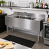 Thumbnail image #2 for CHOICE 84-Inch Three-Compartment Underbar Sink Unit with Dual Drainboards and Deck-Mount Faucet