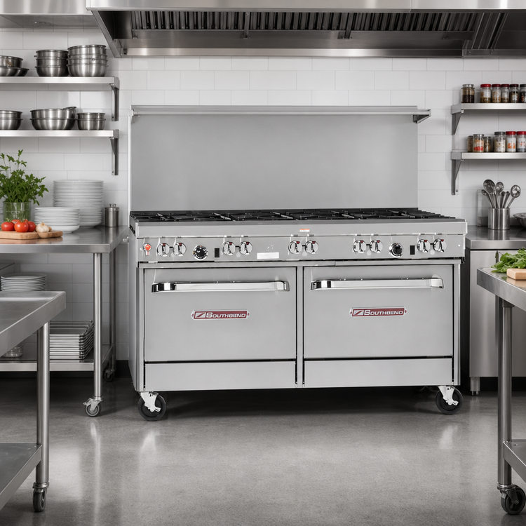 Product image #2 for Southbend Ultimate 60-Inch 9-Burner Gas Restaurant Range with Standard Oven and Convection Oven