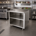 Thumbnail image #2 for Advance Tabco Special Value Series 36-Inch W x 30-Inch D Flat Top Open Base Work Table with Mid-Shelf