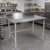 Thumbnail image #2 for Stallion 84-Inch x 36-Inch Stainless Steel Work Table with 5-Inch Backsplash