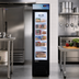Thumbnail image #3 for Omcan Slim Reach-In Glass Door Display Freezer, 3.7 Cu. Ft., Black, 1-Section