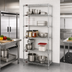 Thumbnail image #2 for Eagle Group 5-Tier Starter Wire Shelving Unit, 42W x 21D x 86H, Stainless Steel Finish