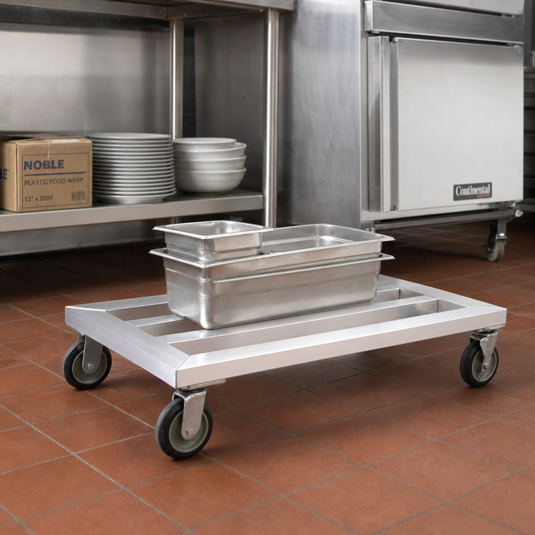 Product image #3 for New Age Mobile Tubular Aluminum Dunnage Rack, 37-3/4 Inch x 20 Inch, 1,000 lb Capacity