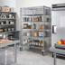 Thumbnail image #2 for Metro Super Erecta qwikSLOT Mobile Chrome-Plated Wire Security Cage, 65 x 27-1/4 x 68-1/2 Inches
