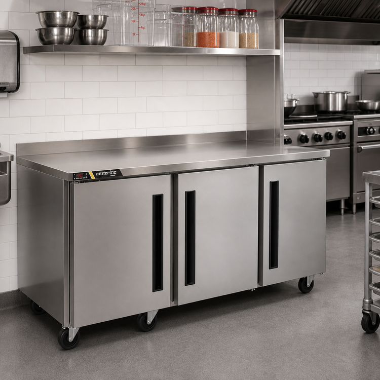 Product image #2 for Centerline by Traulsen Three-Section 72-Inch Compact Undercounter Worktop Freezer with Solid Doors