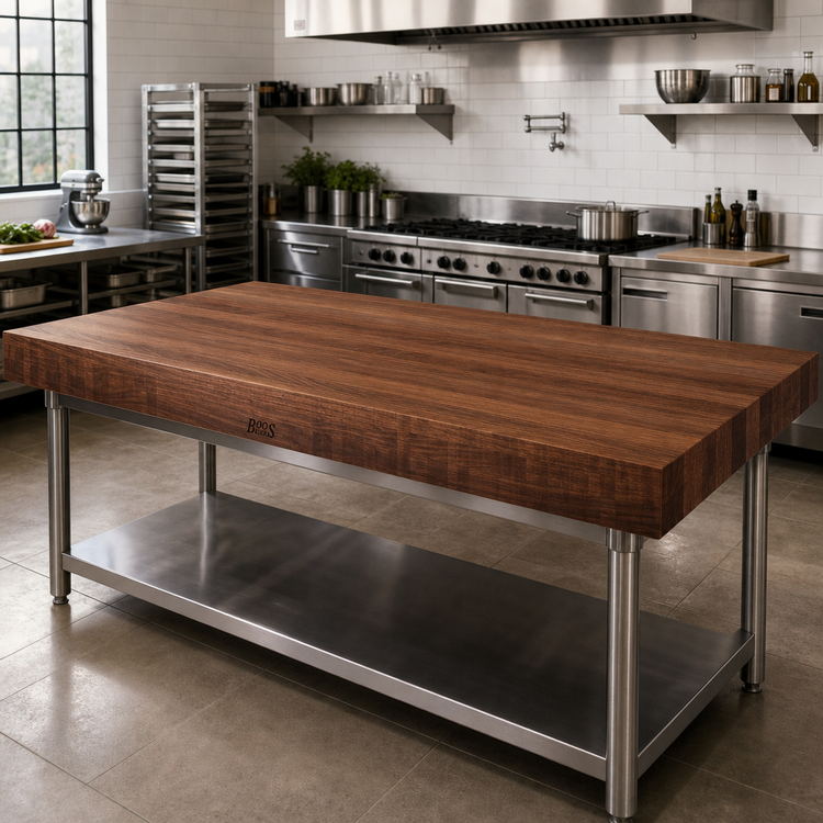 Product image #2 for Boos Block American Black Walnut Edge Grain Kitchen Countertop, 84 x 42 x 2-1/4 Inch, Varnique Finish