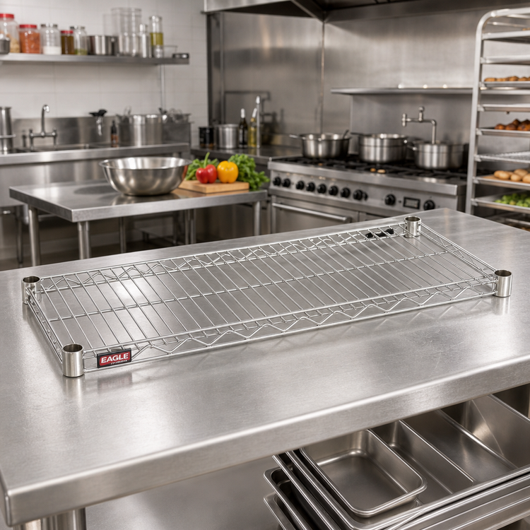 Product image #2 for Eagle QuadTruss 42 Inch x 21 Inch Stainless Steel Wire Shelf