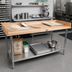 Thumbnail image #2 for John Boos 108-Inch x 24-Inch Baker's Top Wood Work Table with Adjustable Stainless Steel Undershelf