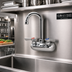 Thumbnail image #2 for Krowne Silver Series Commercial Wall-Mounted Gooseneck Faucet with 4-Inch Centers and 3-1/2-Inch Spout