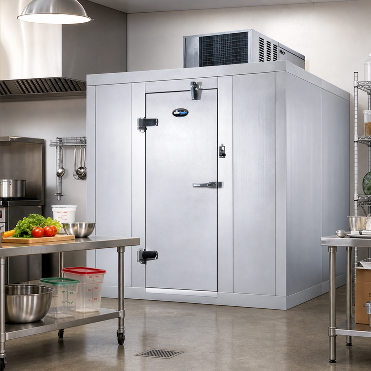 Product image #2 for AmeriKooler Indoor Walk-In Cooler with Floor and Top-Mount Self-Contained Refrigeration