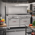 Thumbnail image #2 for Southbend Ultimate 60-Inch Gas Restaurant Range with Open Burners, 48-Inch Griddle, Standard Oven and Cabinet Base