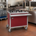 Thumbnail image #2 for Director's Choice DCS-PUD-3TH Mobile Heated 3-Tube Dish Dispenser with Holly Berry Red Laminate Panels