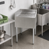 Thumbnail image #2 for BK Resources 18 x 18 Inch Freestanding Corner Drainboard with Included Drain
