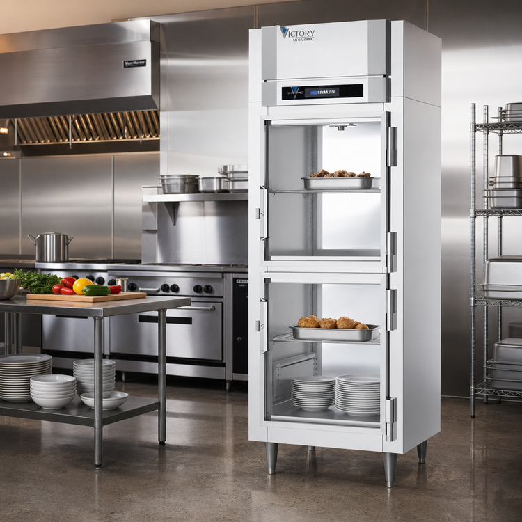 Product image #2 for Victory UltraSpec Extra Wide Pass-Thru Glass Half-Door Warming Cabinet, 1-Section, 26.2 Cu. Ft.