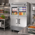Thumbnail image #2 for True TS Series 2-Section Reach-In Combination Half-Swing Door Refrigerator with 2 Glass and 2 Stainless Steel Half Doors