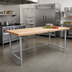 Thumbnail image #2 for John Boos HNB18 120-Inch x 36-Inch Wood Top Work Table with Galvanized Base