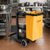 Thumbnail image #2 for Winco Janitorial Cart with 25-Gallon Nylon Bag and 3 Shelves, Black