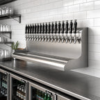 Thumbnail image #2 for Perlick Corporation 4076DN15 15-Faucet Modular Wall-Mount Glycol-Cooled Stainless Steel Draft Beer Dispensing Tower