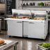 Thumbnail image #2 for Turbo Air PRO Series 72-5/8-Inch Mega Top Sandwich/Salad Prep Table with Clear Lid, 2-Section, 30-Pan, Rear-Mounted Self-Contained Refrigeration