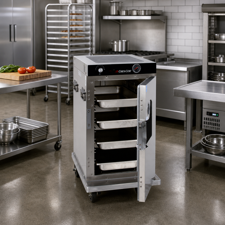 Product image #2 for Cres Cor Insulated Half-Height Mobile Heated Holding Cabinet for 8 12 x 20 Pans, 120V