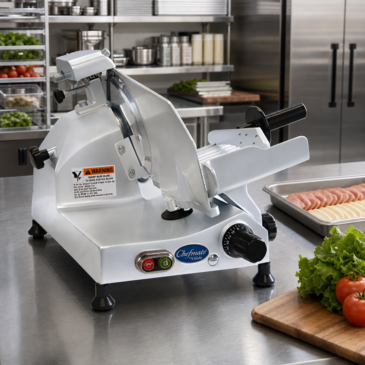 Product image #2 for Chefmate by Globe C9 Compact Manual Food Slicer with 9-Inch Knife