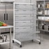 Thumbnail image #2 for Quantum Mobile Single-Sided Partition Wall Add-On Unit with 7 Baskets, 48 x 26 x 74 Inches, White/Chrome Finish