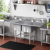 Thumbnail image #2 for Eagle Spec-Master FN Series Coved Corner Two-Compartment Sink with 36-Inch Left Drainboard, 14-Gauge 300 Series Stainless Steel