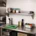 Thumbnail image #2 for BK Resources T-430 Economy Wall-Mounted Stainless Steel Shelf, 48 x 12 Inches